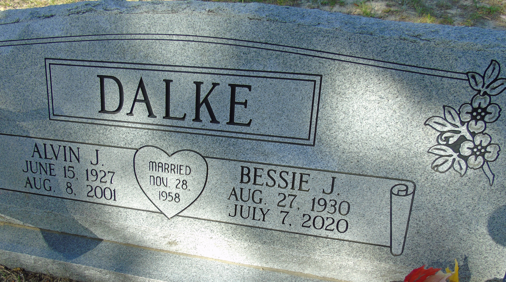 Headstone for Dalke, Bessie